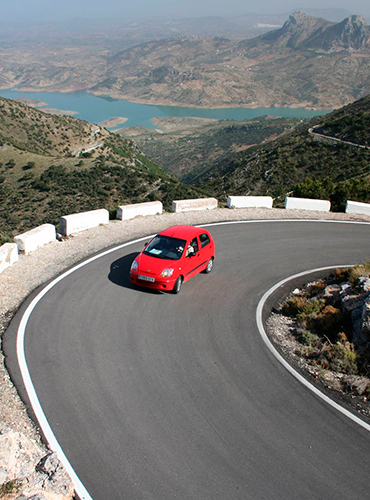 Spain location winding road with views for car commercial